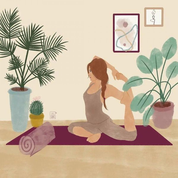 Йога нарисованные