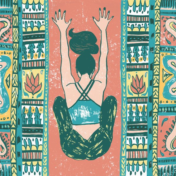 Йога нарисованные