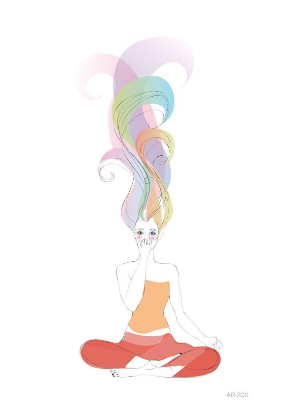 Йога нарисованные