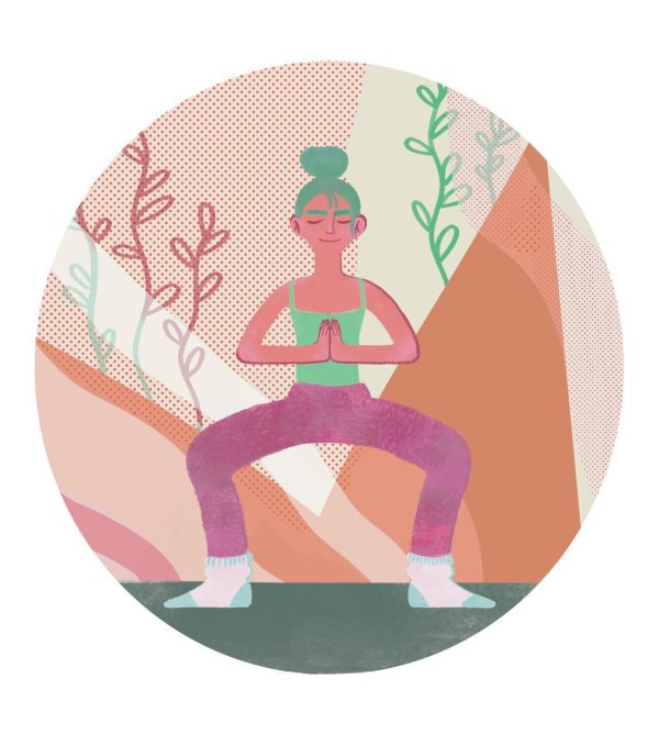 Йога нарисованные