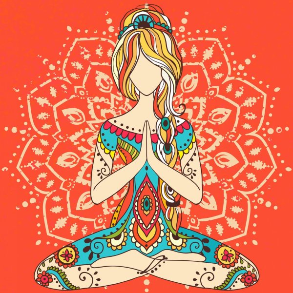 Йога нарисованные