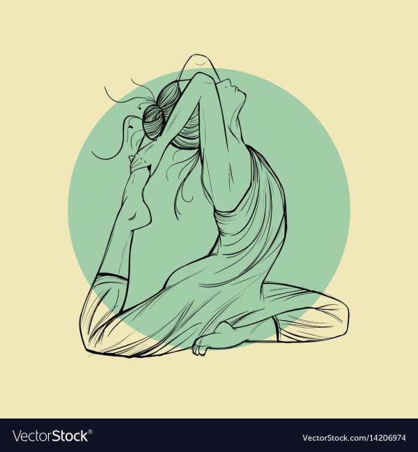 Йога нарисованные