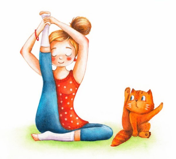 Йога нарисованные