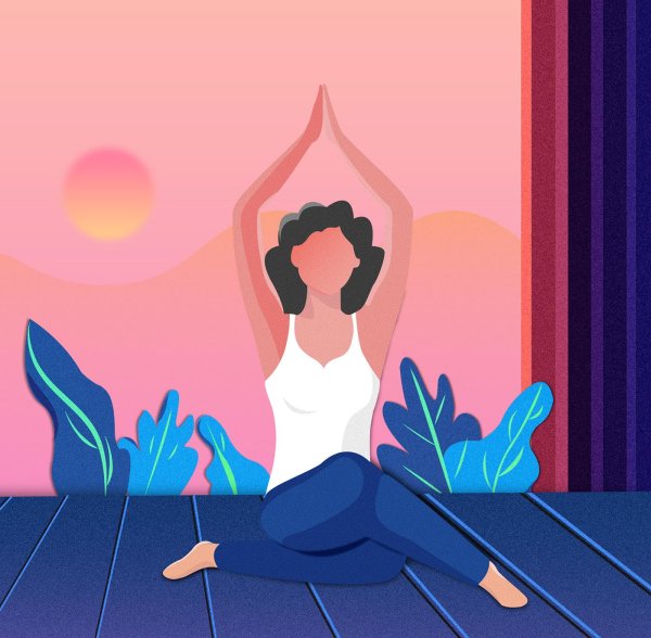 Йога нарисованные