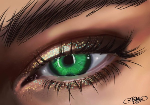 Глаза зеленые