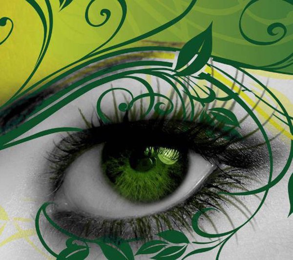 Глаза зеленые