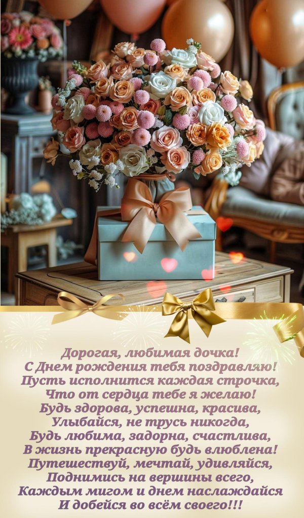 любимая дочка с днем рождения