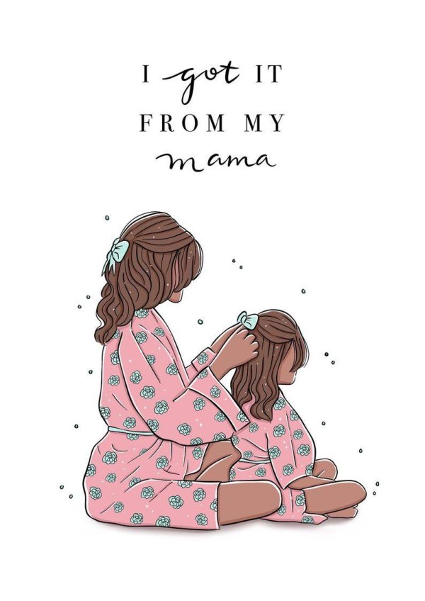 рисунки мама и дочка