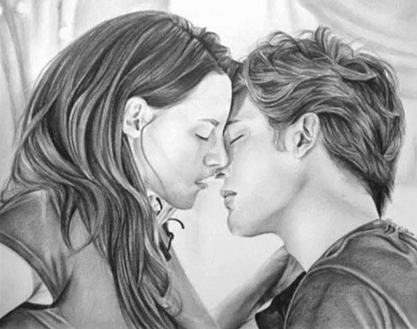 Влюбленные пары нарисованные