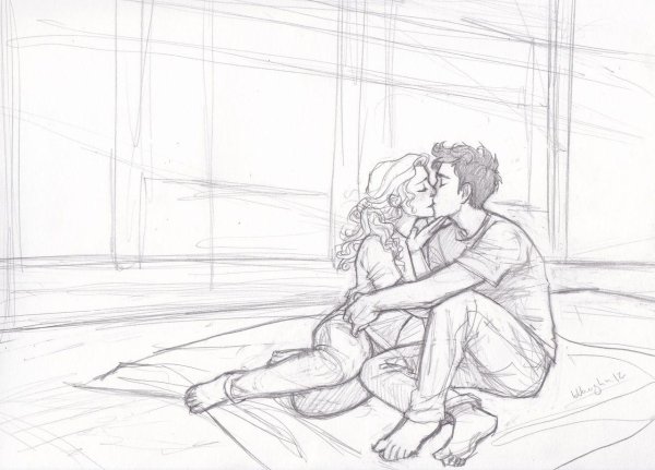 Влюбленные пары нарисованные