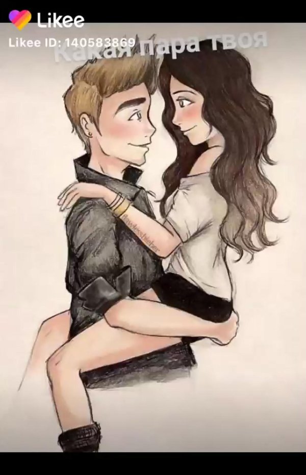 Влюбленные пары нарисованные