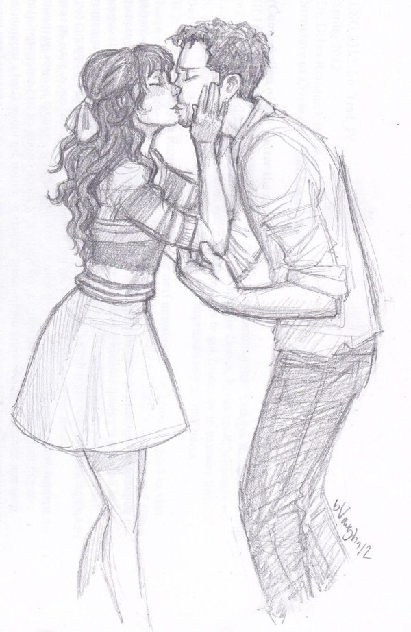 Влюбленные пары нарисованные