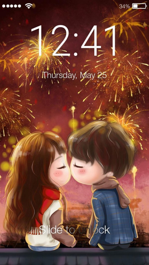 Влюбленные пары нарисованные