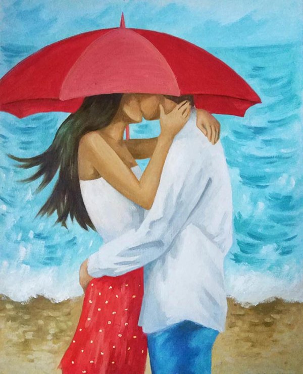 Влюбленные пары нарисованные