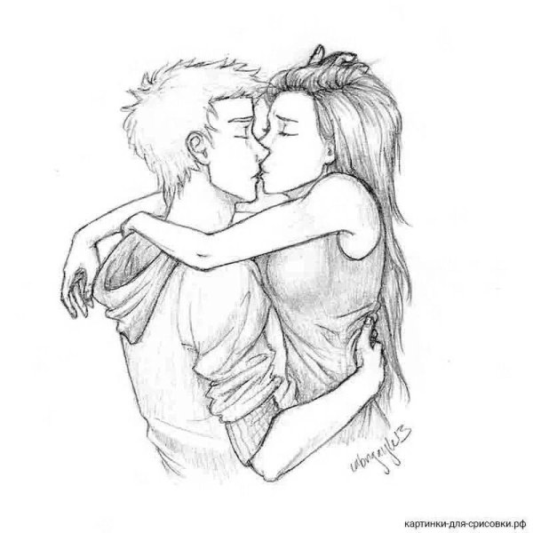 Влюбленные пары нарисованные