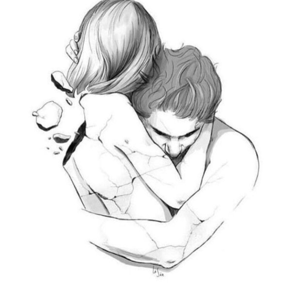 Влюбленные пары нарисованные