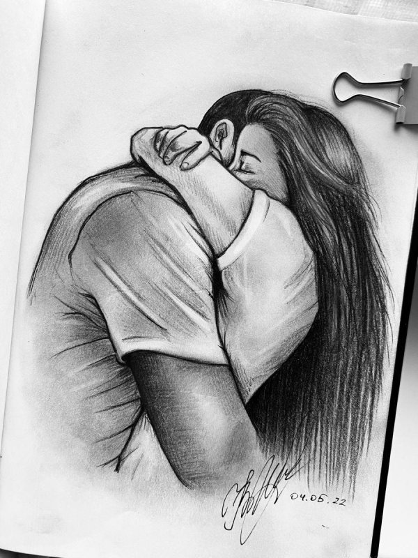 Влюбленные пары нарисованные