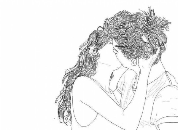 Влюбленные пары нарисованные