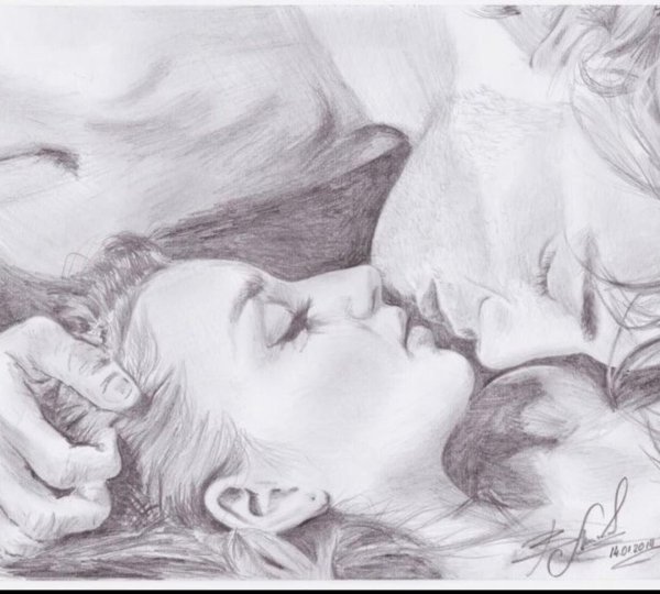 Влюбленные пары нарисованные