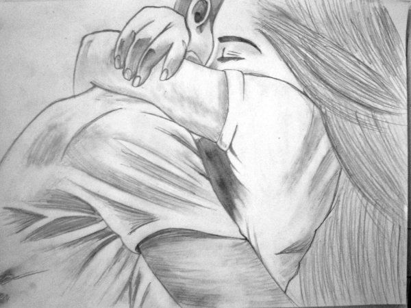 Влюбленные пары нарисованные