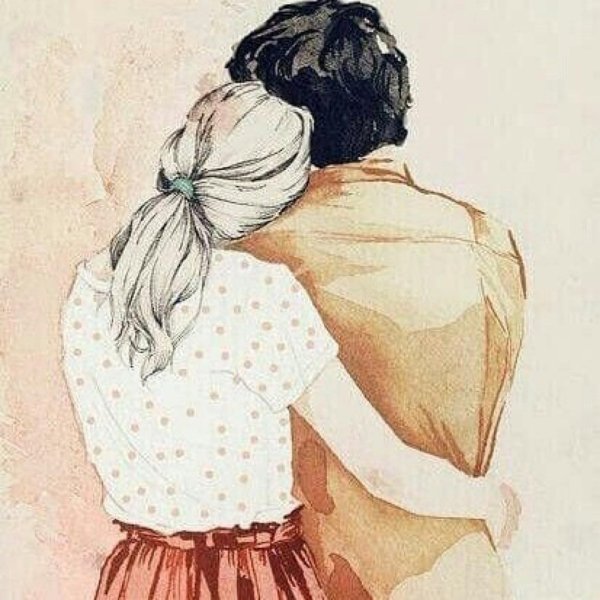 Влюбленные пары нарисованные