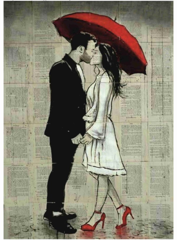 Влюбленные пары нарисованные