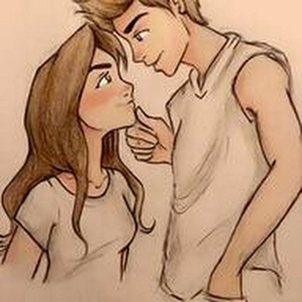 Влюбленные пары нарисованные