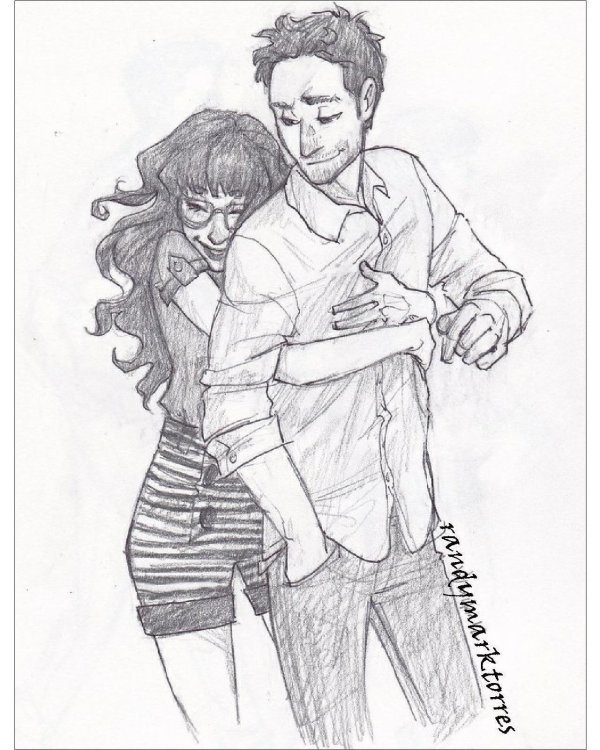 Влюбленные пары нарисованные