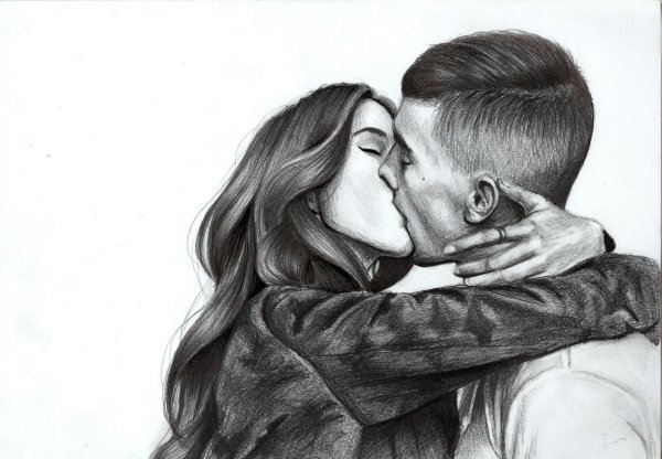 Влюбленные пары нарисованные