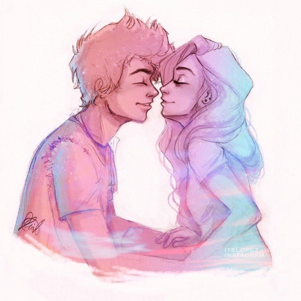 Влюбленные пары нарисованные