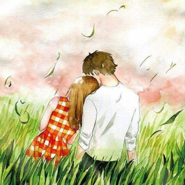 Влюбленные пары нарисованные