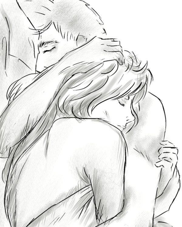 Влюбленные пары нарисованные