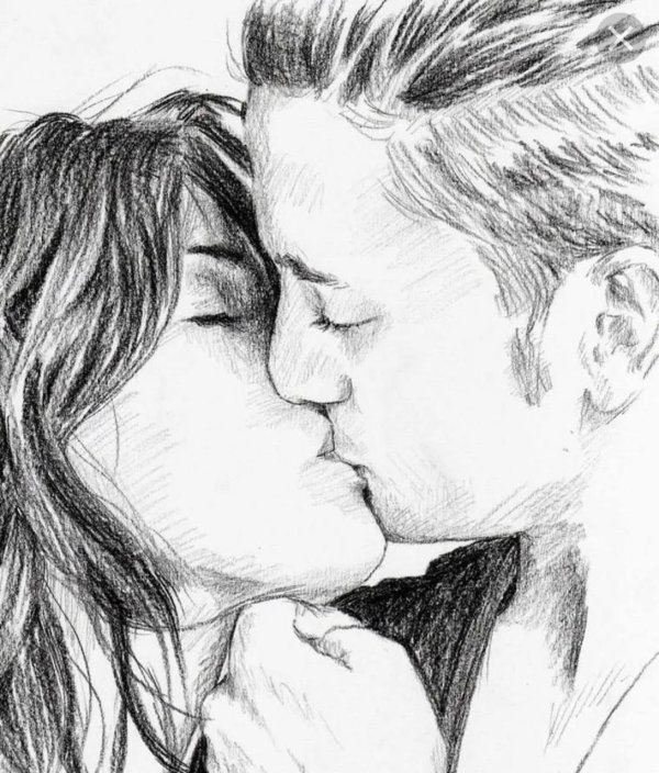 Влюбленные пары нарисованные