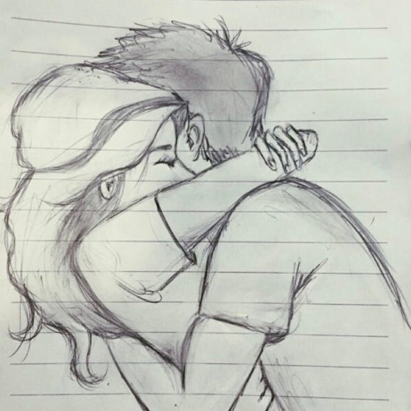 Влюбленные пары нарисованные