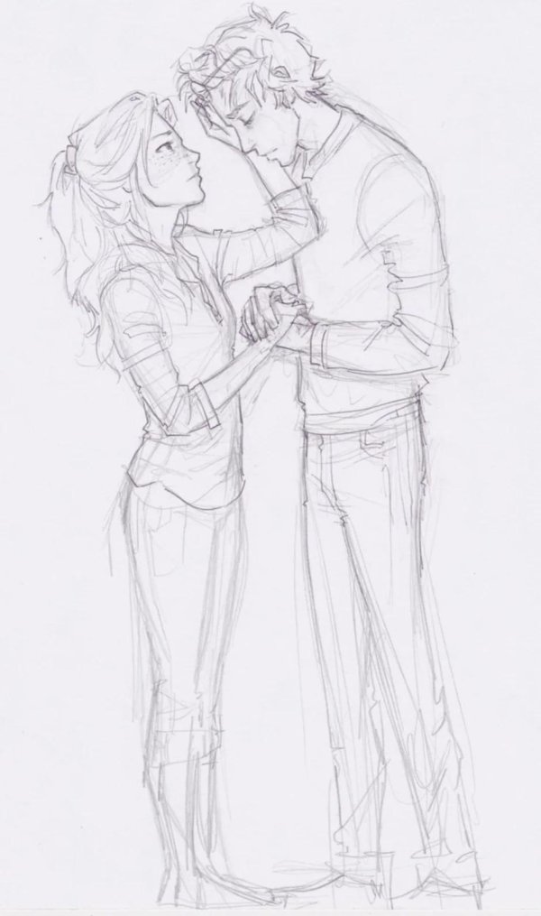 Влюбленные пары нарисованные