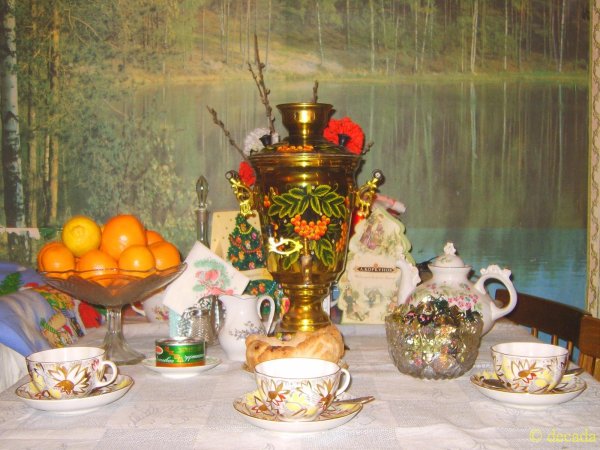Чаепитие с самоваром