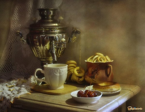 Чаепитие с самоваром