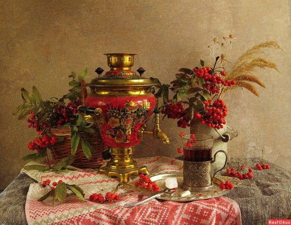 Чаепитие с самоваром