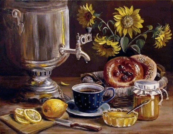 Чаепитие с самоваром