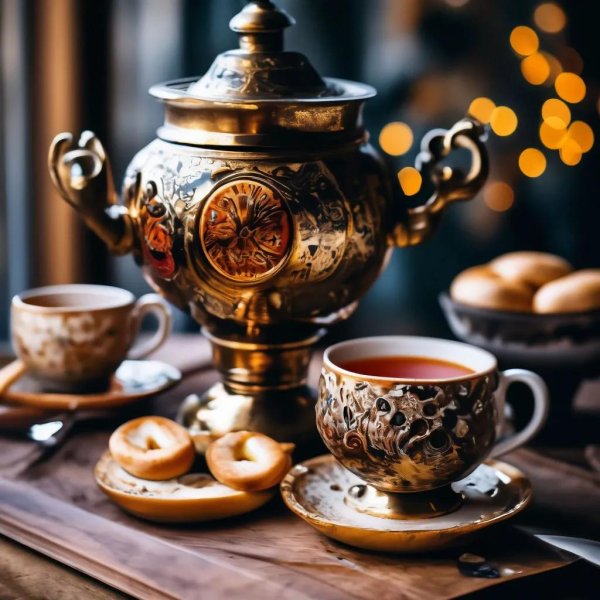 Чаепитие с самоваром
