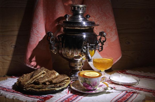 Чаепитие с самоваром