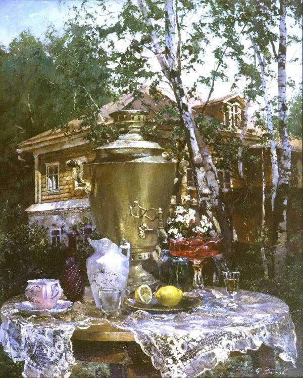 Чаепитие с самоваром