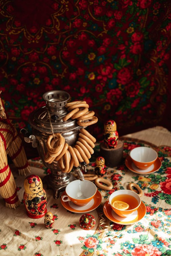 Чаепитие с самоваром