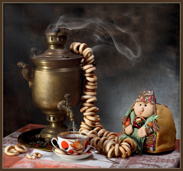 Чаепитие с самоваром