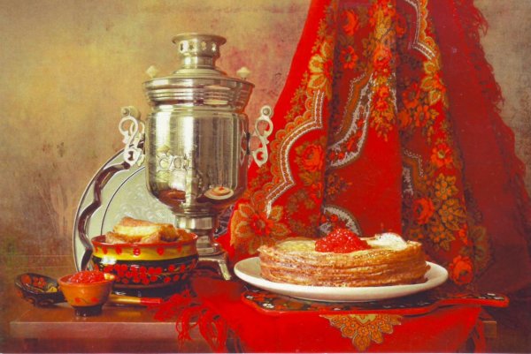 Чаепитие с самоваром