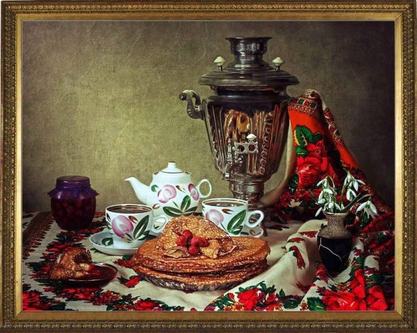 Чаепитие с самоваром