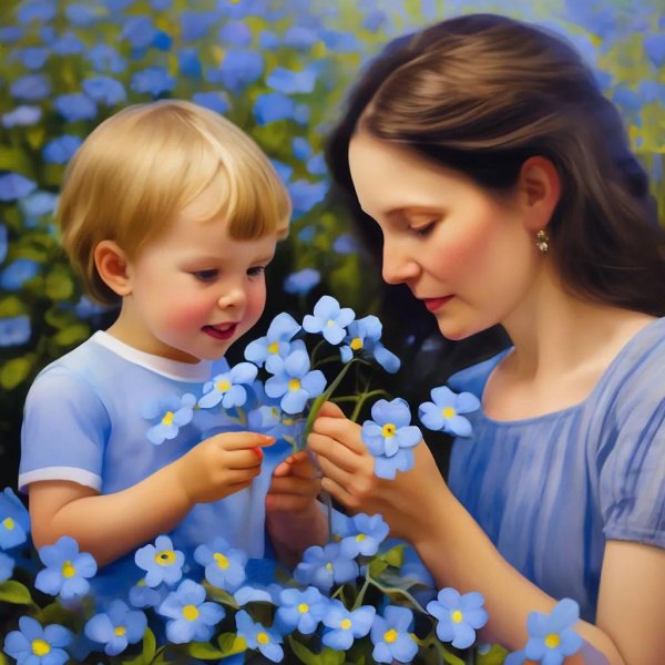 С детьми семья