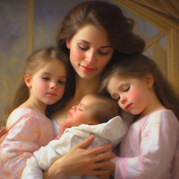 С детьми семья