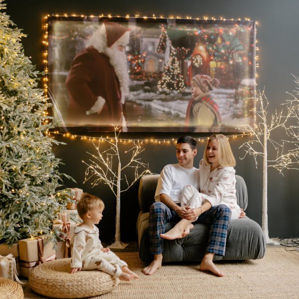 С детьми семья