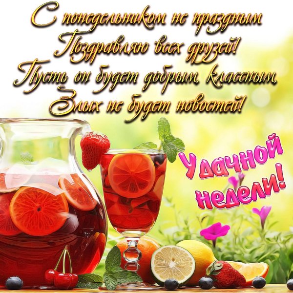 с добрым утром понедельника открытки